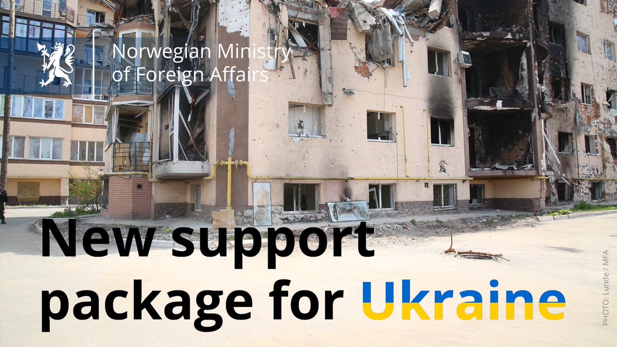 Die norwegische Regierung schlägt ein beispielloses Hilfspaket für die Ukraine vor: insgesamt 75 Mrd. NOK (6,83 Mrd. €) über 5 Jahre (2023–2027). Geplante jährliche Auszahlungen von ca. 15 Mrd. NOK