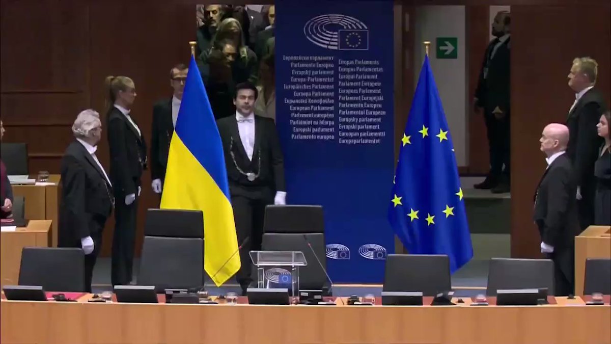 Präsident der Ukraine Zelensky im Europäischen Parlament