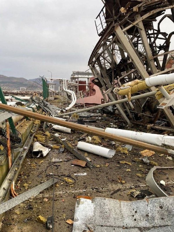 Schäden nach Drohnenangriff in Tuapse