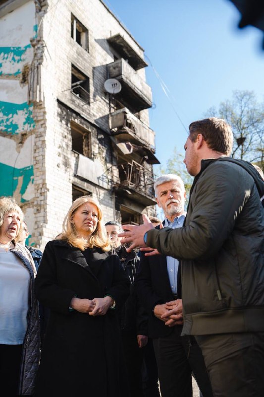 Le président de la République tchèque Petr Pavel et la présidente de la Slovaquie Zuzana Chaputova sont arrivés à Kyiv