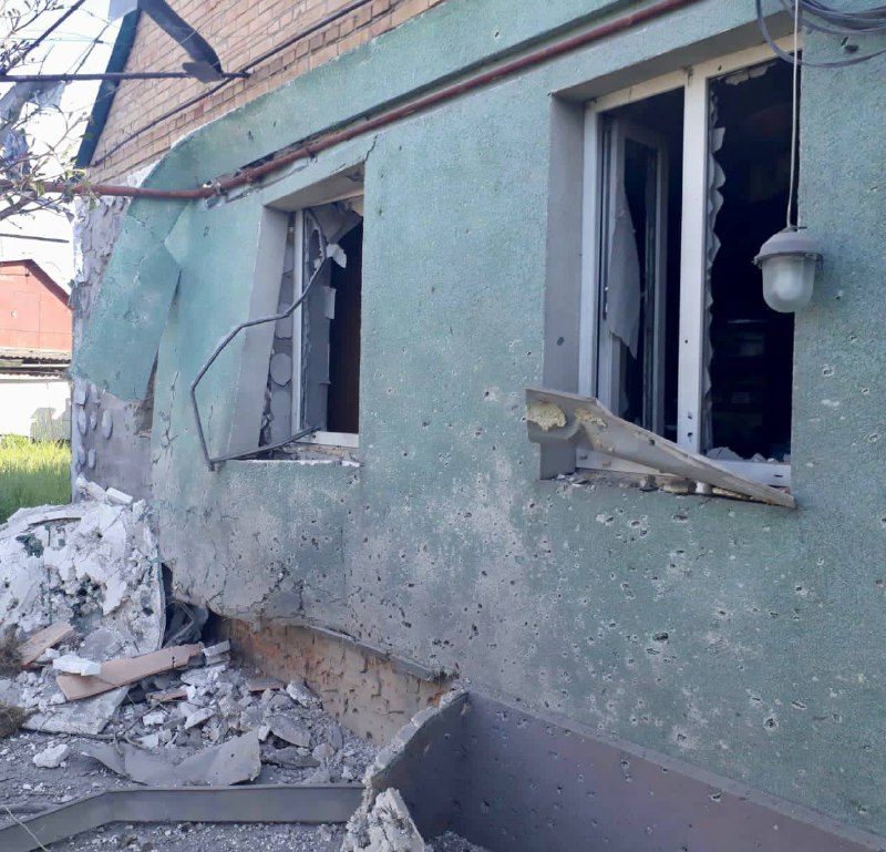 Die russische Armee hat heute den Bezirk Nikopol beschossen