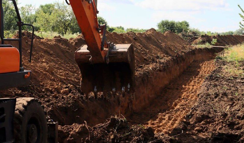 La construcción de una nueva tubería principal de agua está en curso en Marhanets