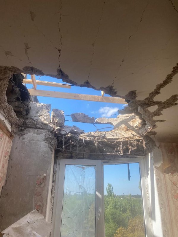 Schäden in Nikopol durch russischen Beschuss