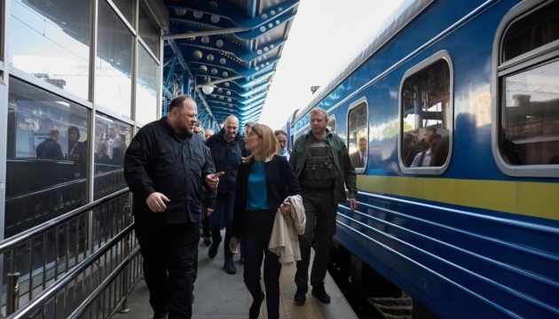 Präsidentin des Europäischen Parlaments Roberta Metsola in Kiew eingetroffen