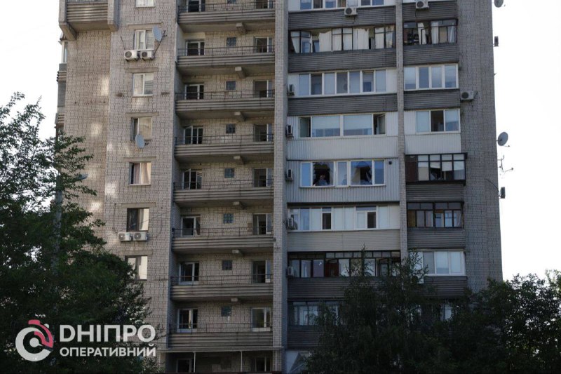 7 Personen bei nächtlichem russischen Angriff in der Stadt Dnipro verletzt