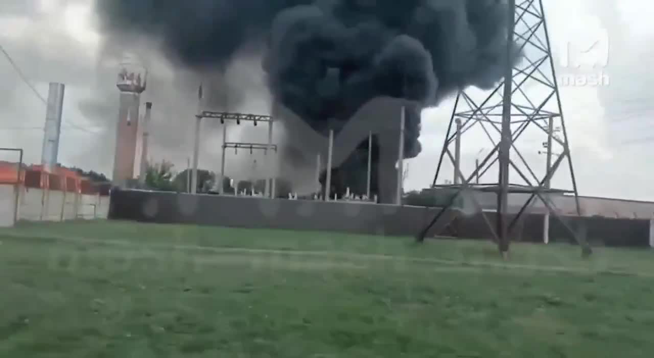 Incendio en la subestación de Sudzha, región de Kursk