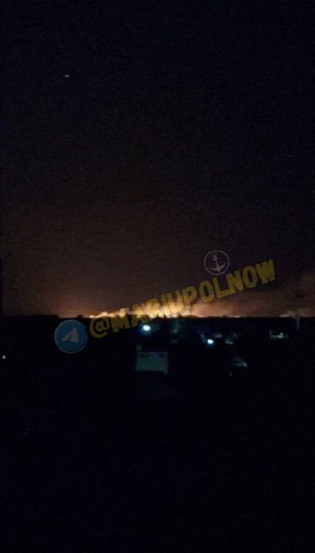 Incendios visibles desde Mariupol en dirección a Manhush