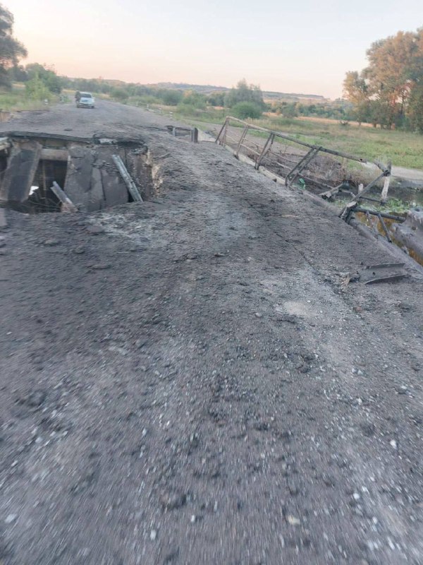 Brücke im Dorf Zvannoye in der Region Kursk wurde Berichten zufolge zerstört