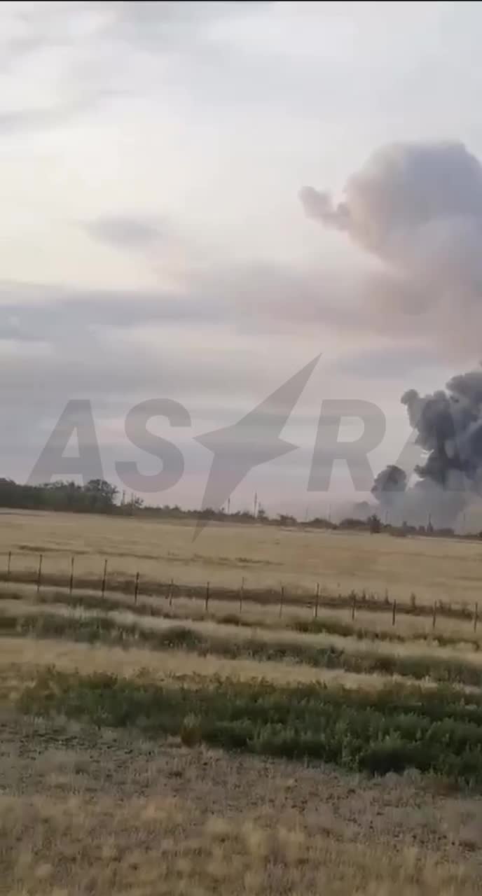 Une vidéo montre plusieurs colonnes de fumée sur l'aérodrome d'Oktyabrskoye/Marinovka dans la région de Volgograd