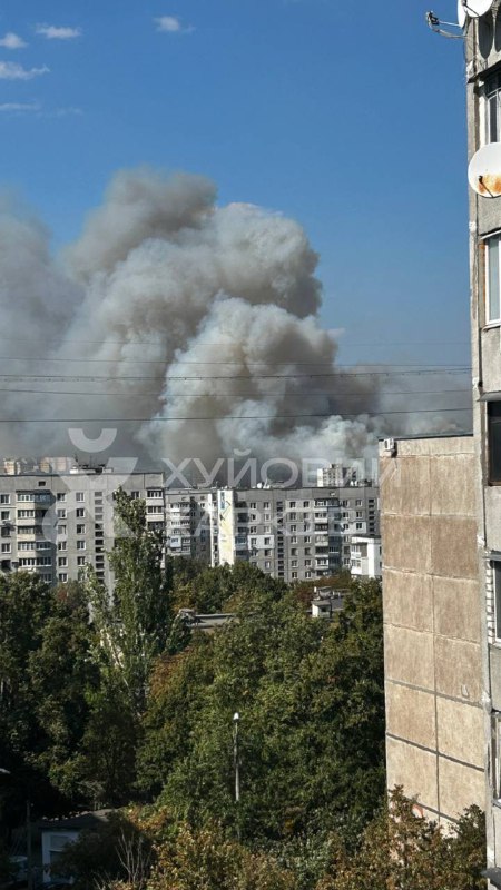 Gran incendio forestal cerca de Járkov