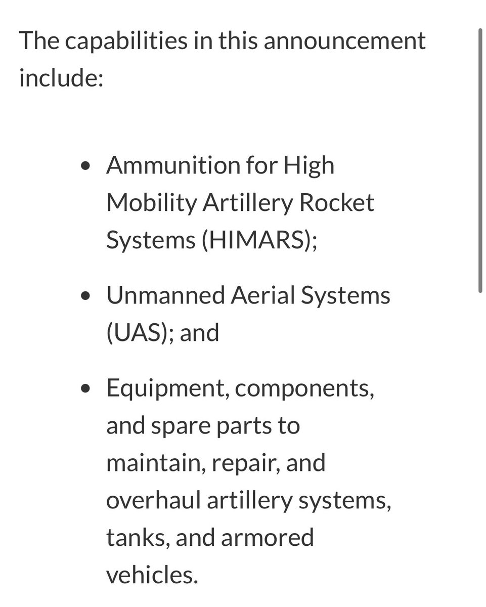 Neues US-Waffen- und Ausrüstungspaket im Wert von 990 Millionen US-Dollar für die Ukraine, soeben von @DeptofDefense angekündigt