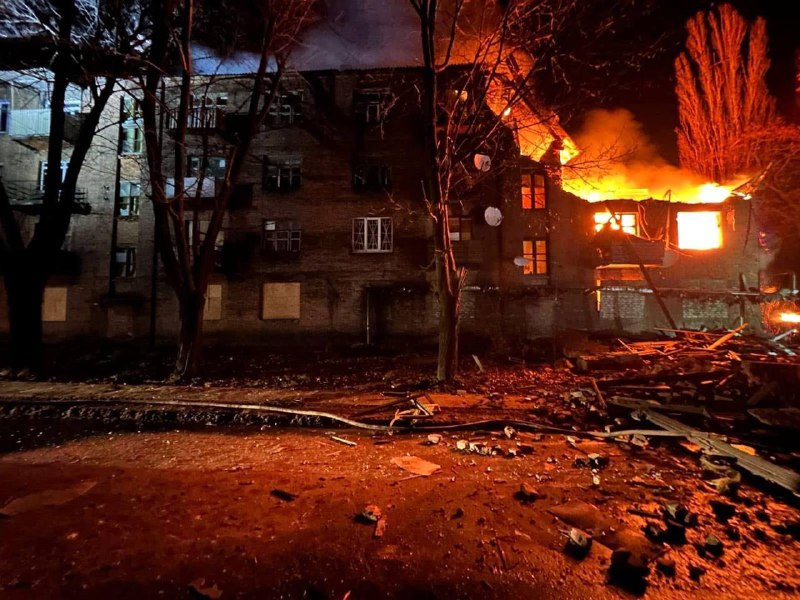 Daños en una vivienda en Kramatorsk por bombardeo ruso