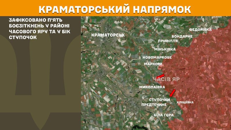 Des affrontements ont eu lieu hier dans la direction de Kramatorsk, près de Chasiv Yar et vers Stupochky, - rapporte l'état-major général des forces armées ukrainiennes