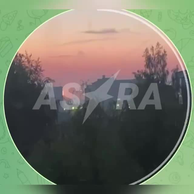 Пожежа після атаки БПЛА в Щекіно, Тульська область