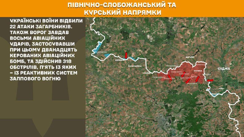 En la dirección de Kursk y Slobozhansk del Norte (Sumy), las fuerzas ucranianas repelieron 22 ataques del ejército ruso, según informa el Estado Mayor General de las Fuerzas Armadas de Ucrania.