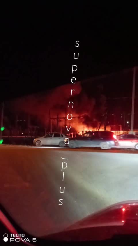 Posible incendio en la subestación de Kinel-Cherkasy, región de Samara, tras ataque con drones