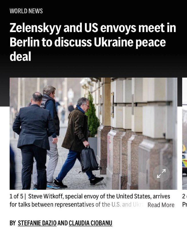 Une rencontre entre le président Zelensky et les négociateurs américains Witkoff et Kushner débutera prochainement à Berlin, rapporte l'Associated Press.