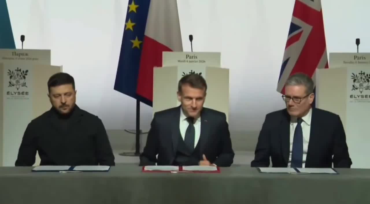 During the meeting of the Coalition of the Willing in Paris, Ukrainian President Zelensky, French President Macron and British Prime Minister Starmer signed a declaration of intent on the deployment of a multinational force in Ukraine following a ceasefire