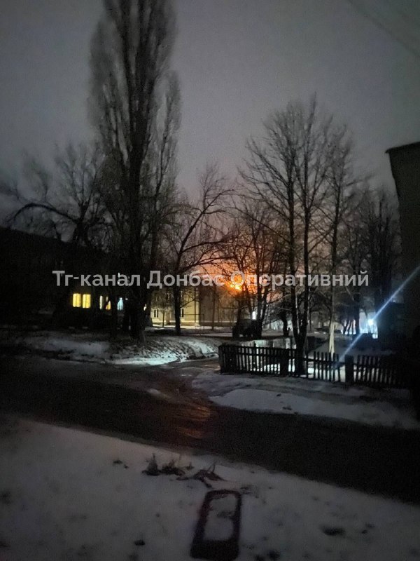 Fire in Novodonetske of Donetsk region as result of drone strike