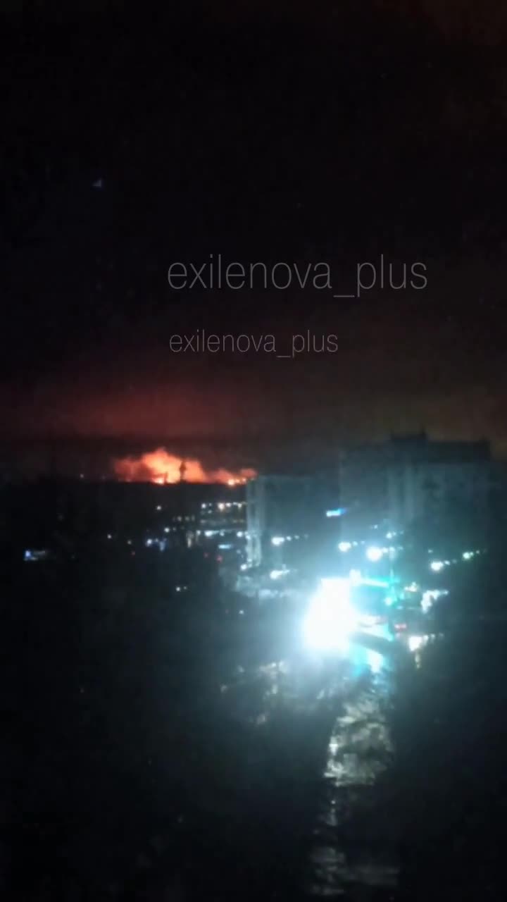Fire at the Yaroslavl oil refinery after suspected drones strikes