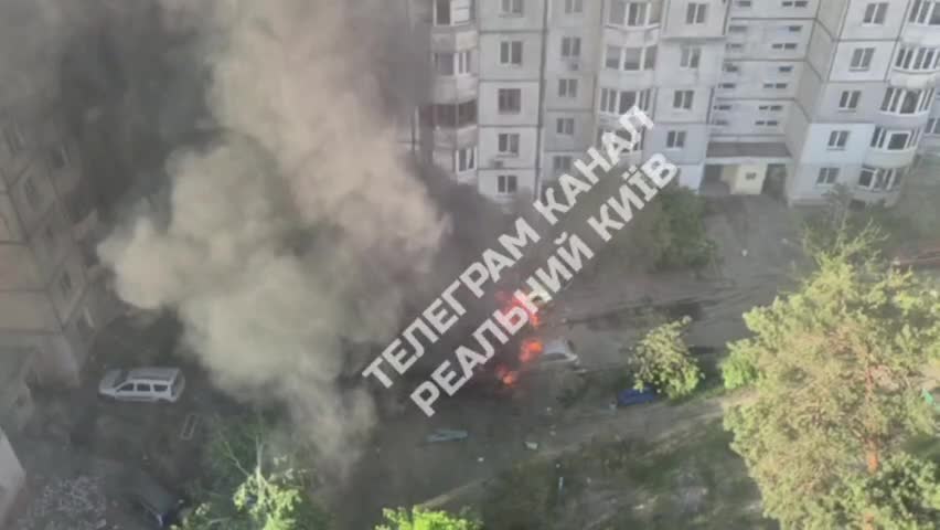 More drones strikes at the residential areas in Kyiv