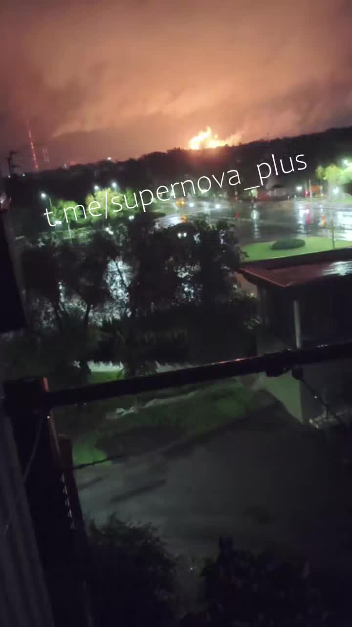 Fire reported at the chemical plant in Nevinnomyssk of Stavropolskiy kray after suspected drone attack