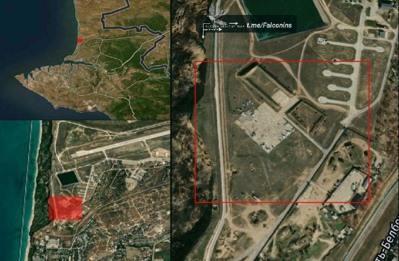 Big fire detected at the Belbek airfield in occupied Crimea