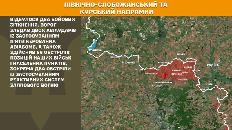 At Kursk and North Slobozhansky(Sumy) direction Ukrainian forces have repelled 2 Russian army assaults, - General Staff of Armed Forces of Ukraine reports