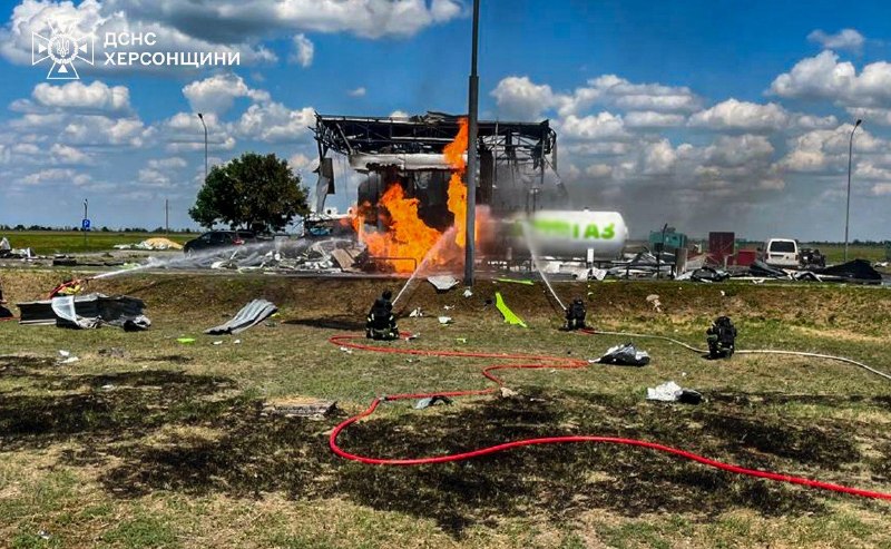 1 person killed, 11 wounded as result of drone strike at the petrol station near Kherson
