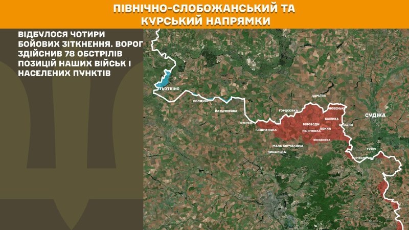 At Kursk and North Slobozhansky(Sumy) direction Ukrainian forces have repelled 4 Russian army assaults, - General Staff of Armed Forces of Ukraine reports
