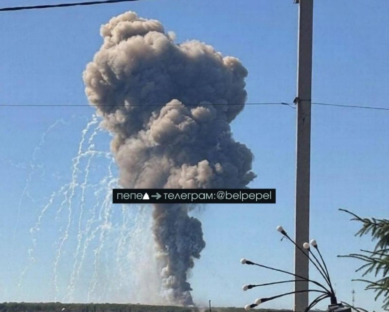 Secondary detonations reported after blast near Belgorod