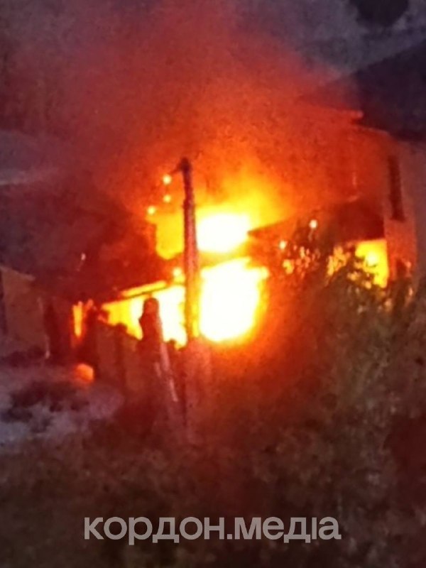 Fire after explosions in Sumy