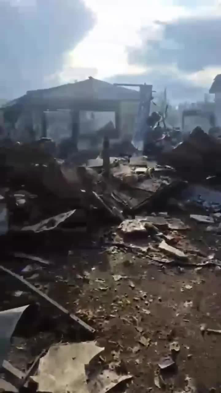 Destruction in Vasylkivka of Dnipropetrovsk region as result of airstrikes