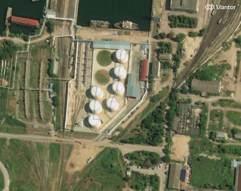 Satellite images of the consequences of recent Ukrainian drone strikes published by Vantor