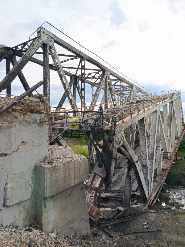 Railway bridge was destroyed on 26th June in Sabivka of Luhansk region
