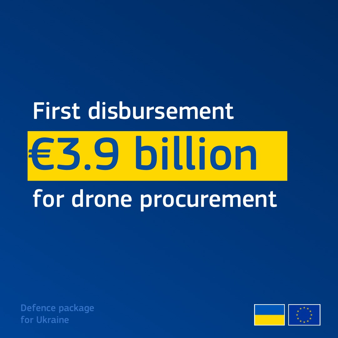 President of the  @EU_Commission Ursula von der Leyen: Ukraine's ingenuity lies at the heart of its success in resisting Russia's full-scale invasion. It is this ingenuity that we want to support. Today, we are providing a first €3.9 billion for advanced drone technology to strengthen Ukraine's defence.