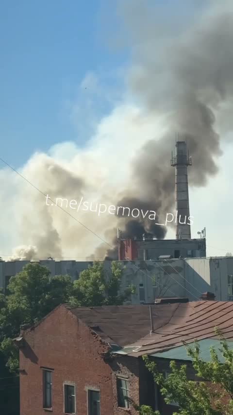 Fire after drones raid in Penza