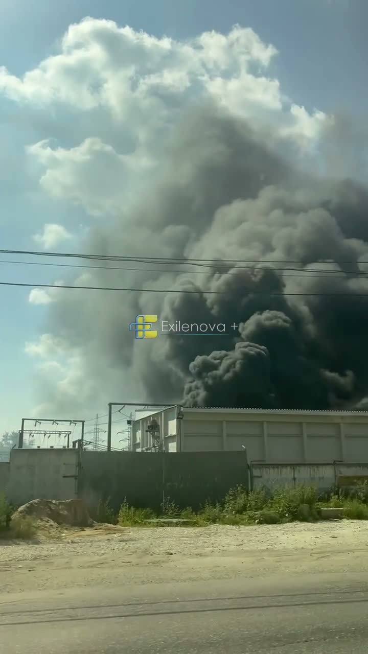 Fire reported at the power substation in Lyubertsy, Moscow region