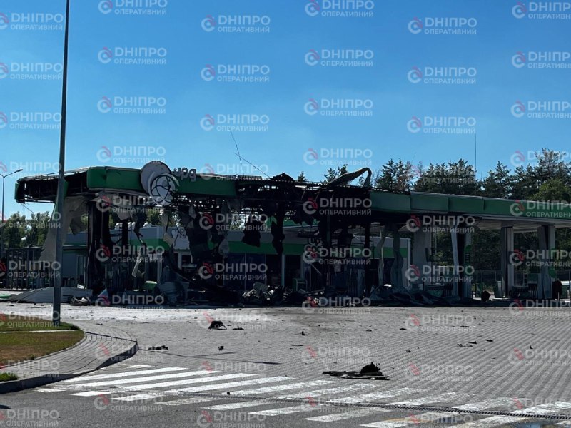 5 fuel station was attacked with drones in Dnipropetrovsk region