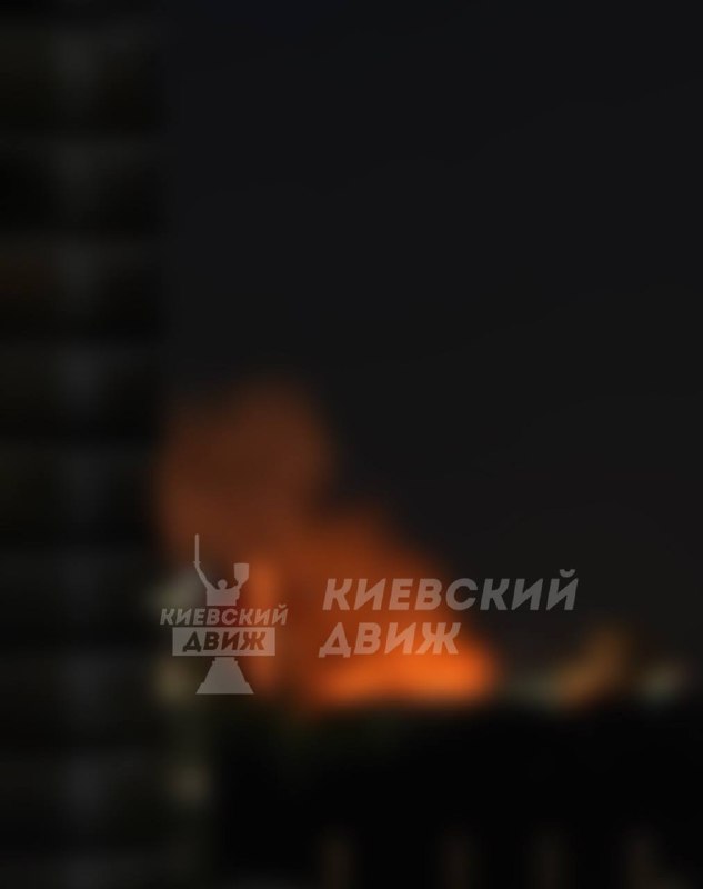 Fire reported after drone strike in Kyiv