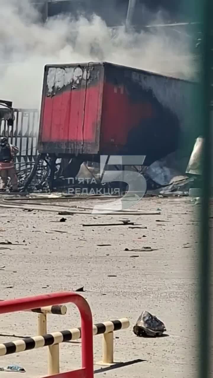 Damage in Zaporizhzhia as result of Russian strikes