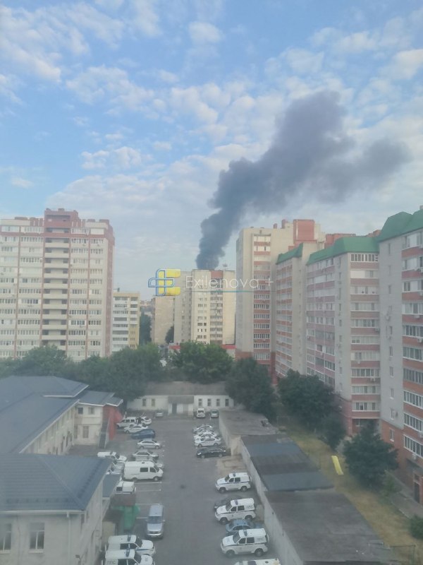 Fire after explosions in Belgorod