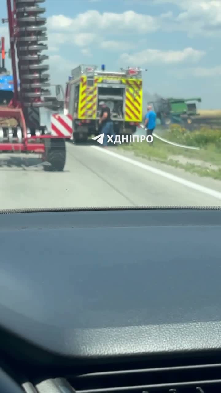 Drone had targeted agricultural harvester at Dnipro-Zaporizhzhia highway