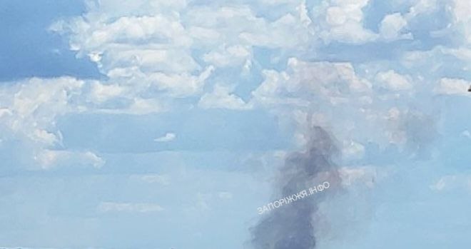 Smoke is rising near Zaporizhzhia after explosions