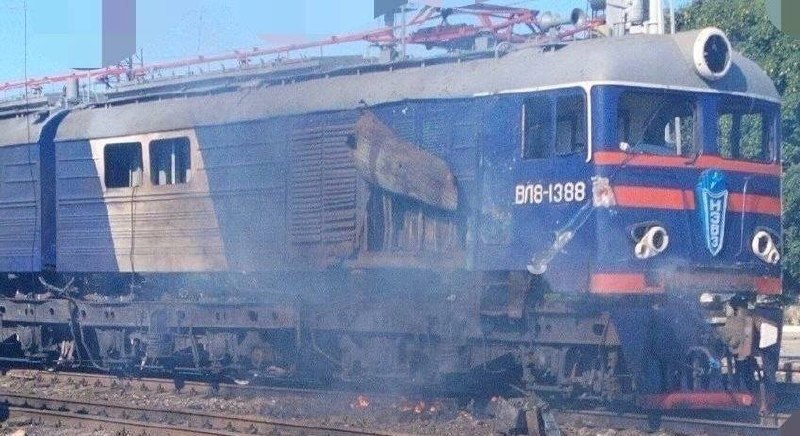 In Synelnykove, the Russian army hit a locomotive with a drone
