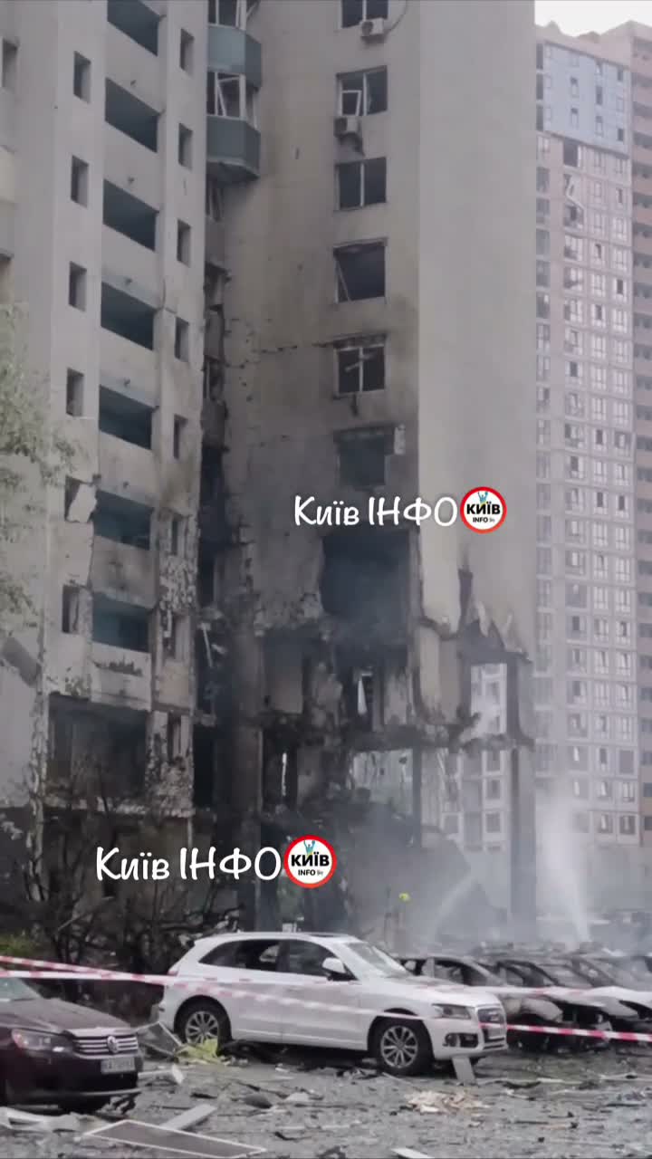 Damage in Kyiv after Russian missile strikes