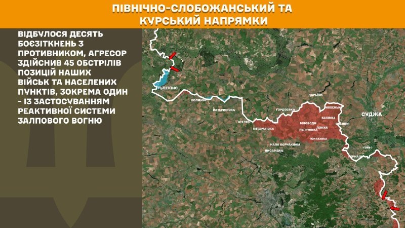 At Kursk and North Slobozhansky(Sumy) direction Ukrainian forces have repelled 3 Russian army assaults, - General Staff of Armed Forces of Ukraine reports