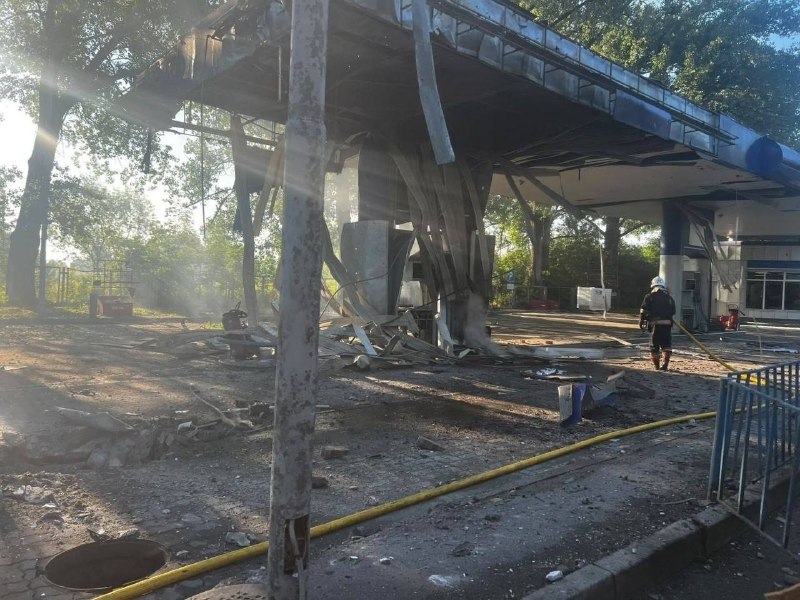 1 person wounded as result of drone strike at the fuel station in Malyn territorial community of Zhytomyr region