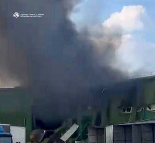 Drones strike reported at the warehouses in Dniprovsky district