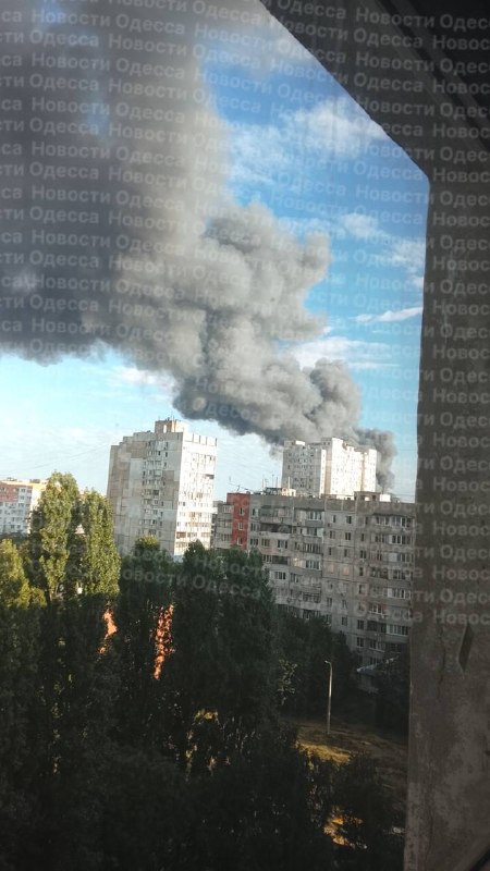 Shopping mall is on fire in Odesa after Russian strikes